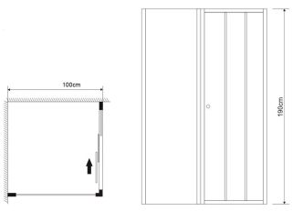 Боковая стенка Grossman Falcon GR-P100Fa 100см хром/прозрачное